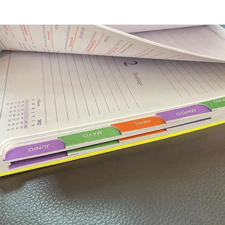 أجندة Cuaderno De Cuero Pu Planner 2022 Diario الإسبانية بالجملة مخططات ودفاتر ملاحظات قرطاسية أنيقة بسعر المصنع