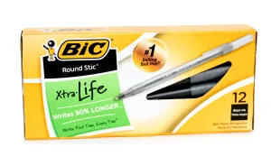 12pk Black BIC Pens