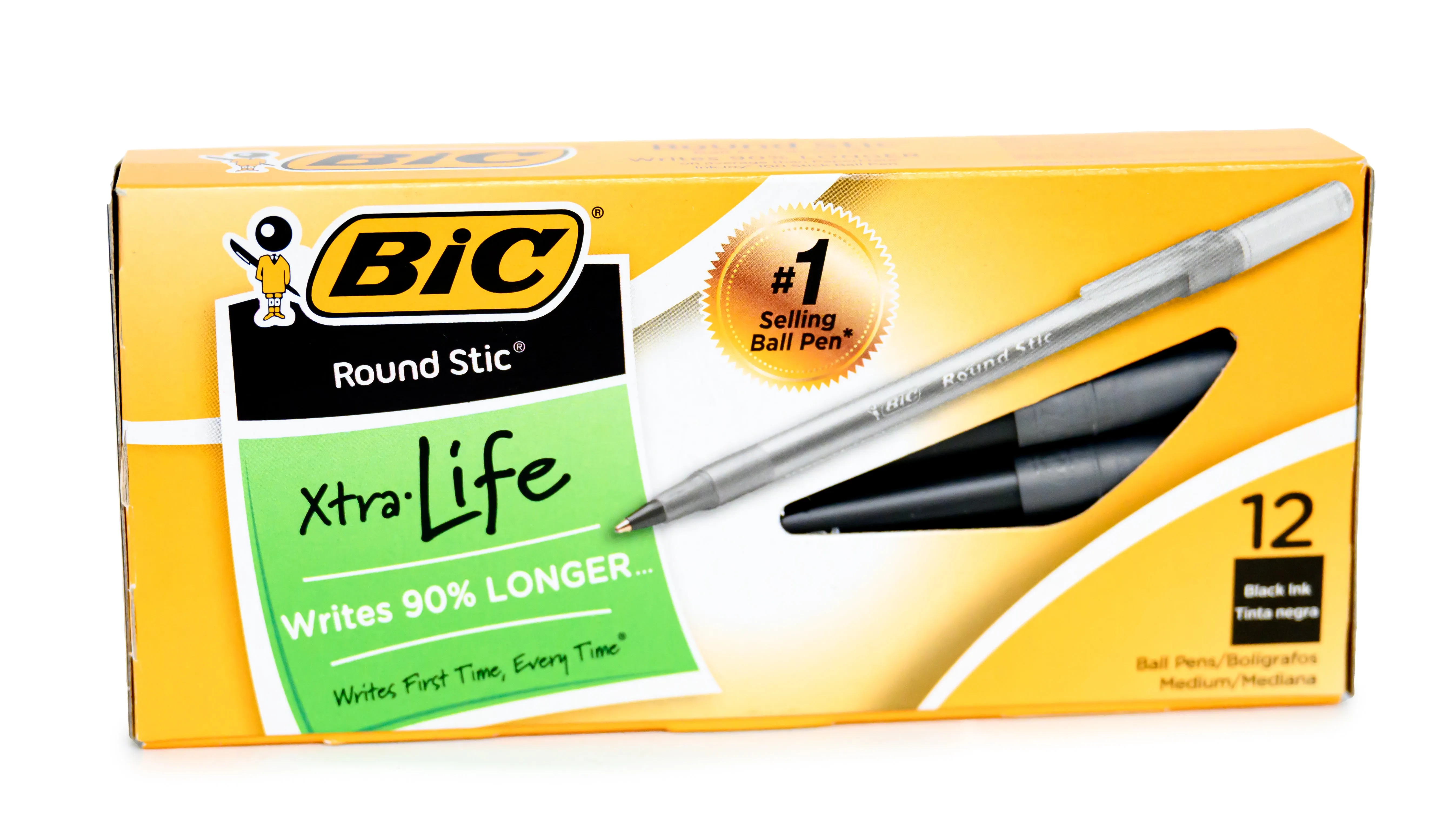 12pk Black BIC Pens