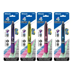 2-in-1 Mechanical Pencil w/4 Color Pen (12 packs unit), #1748 (E-50)