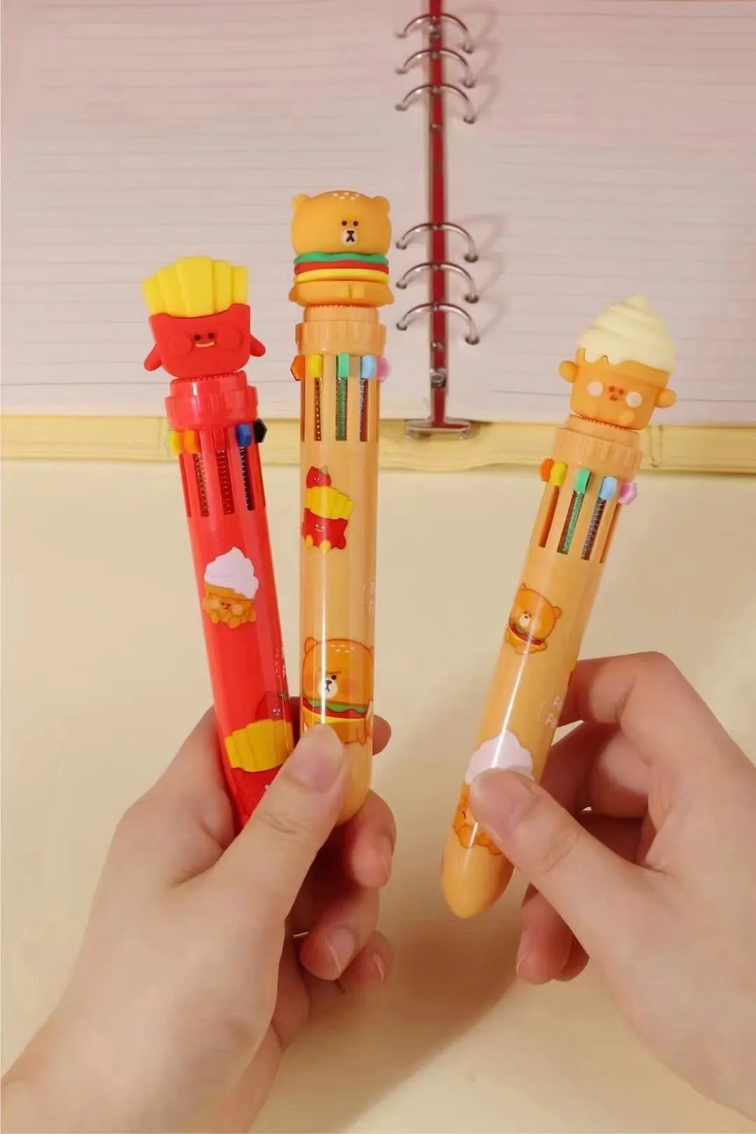 230092 FAST FOOD 10-COLOR RETRACTABLE BALL PEN-25