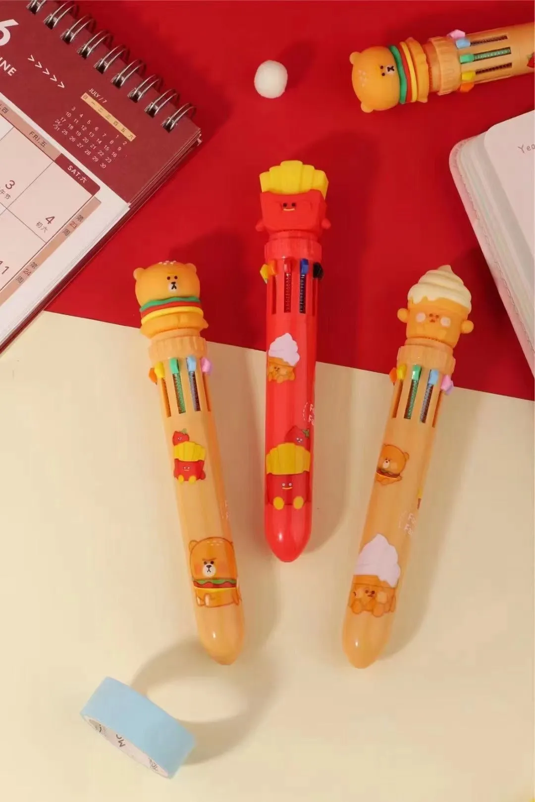 230092 FAST FOOD 10-COLOR RETRACTABLE BALL PEN-25