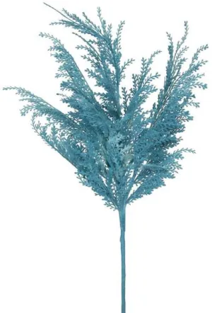 32" Pampas Plume Spray: Smoke Blue