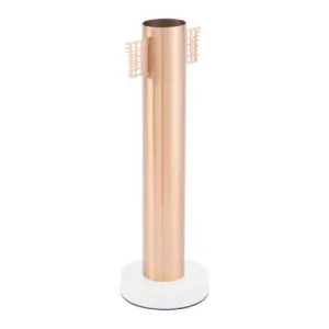 5.9" x 5.3" x 16.7" Gold, Stainless Steel, Iron & Marble, Vase