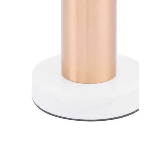 5.9" x 5.3" x 16.7" Gold, Stainless Steel, Iron & Marble, Vase