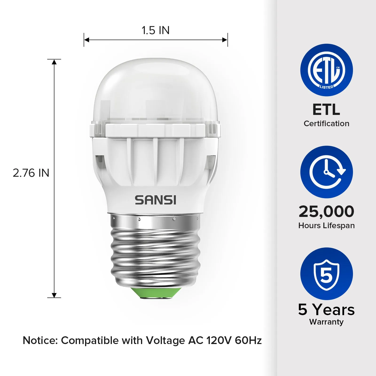 A11 4W LED Light Bulb (2-Pack) (US ONLY)
