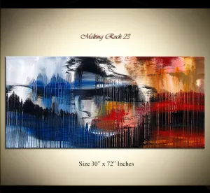 Abstract Modern Art Oil Painting on Canvas Amazing Melting Rock Painting - Melting Rock 23