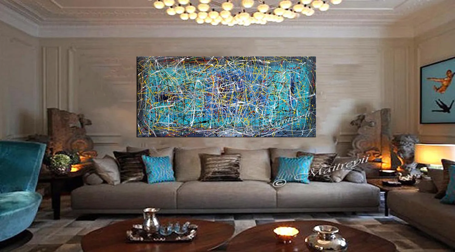 Abstract Original Paintings | Jackson Pollock Style | LargeModernArt - Vintage Beauty 10