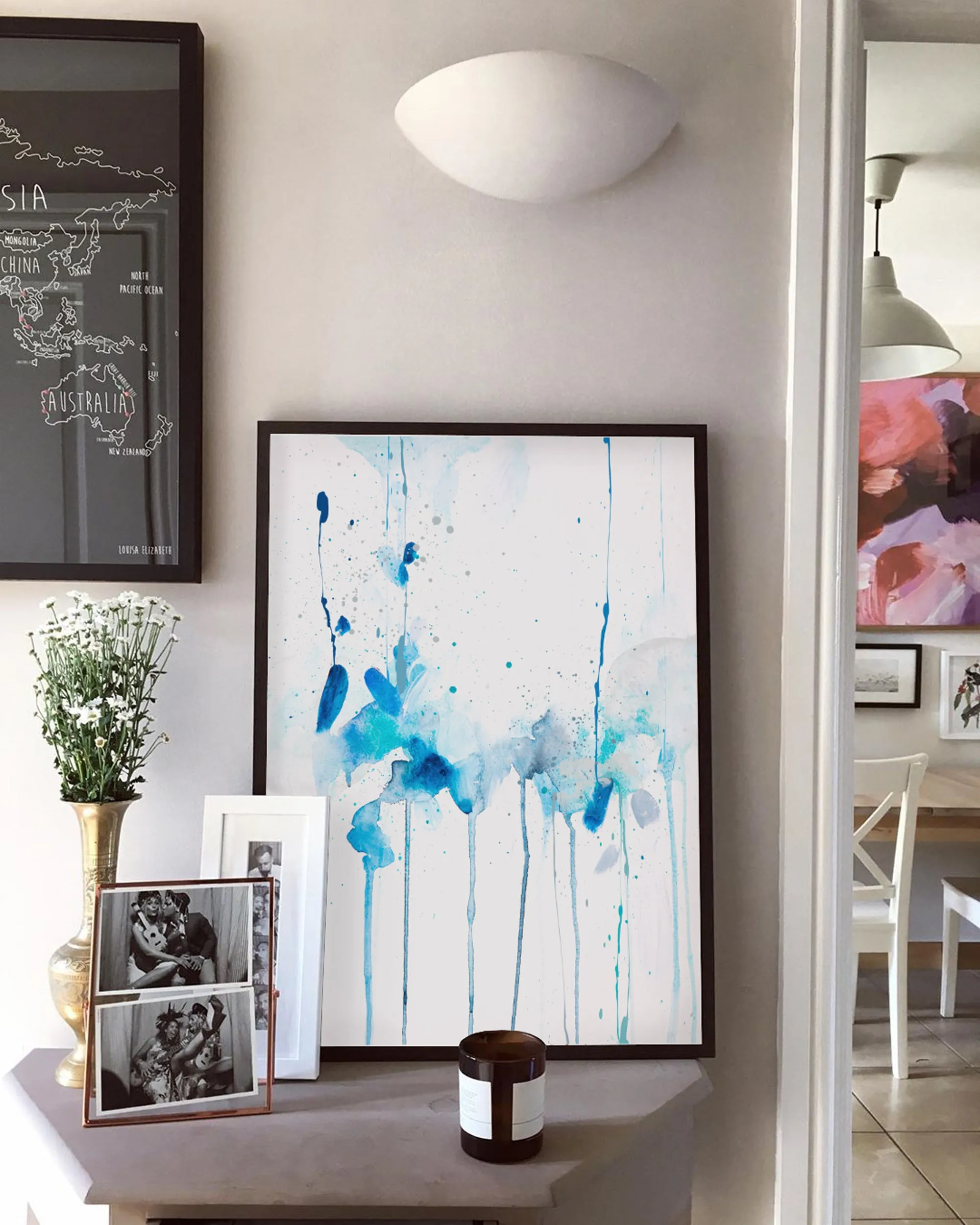 Abstract Wall Art Print 'Azure', Modern Abstract, Large Abstract Art, Abstract Wall Decor