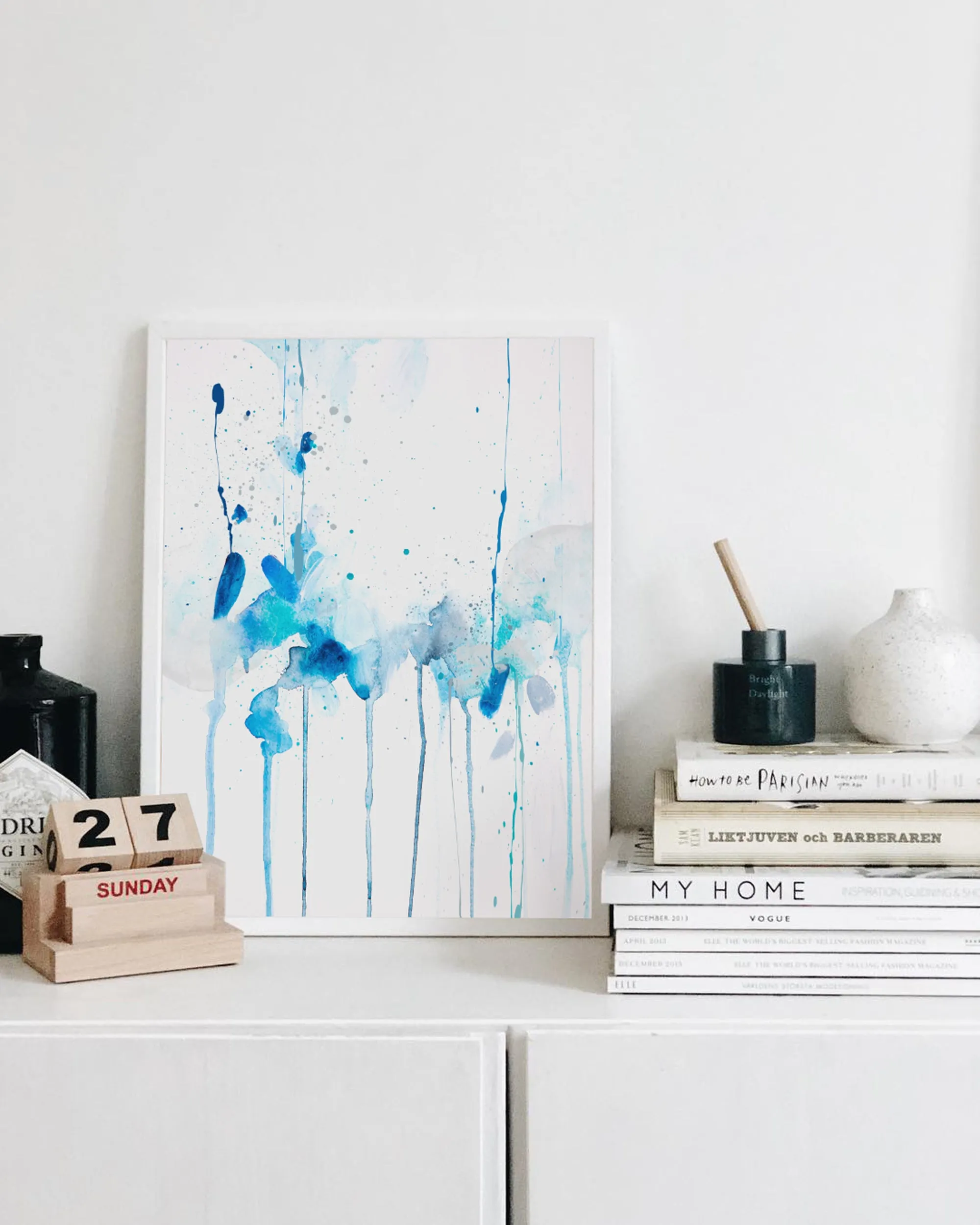 Abstract Wall Art Print 'Azure', Modern Abstract, Large Abstract Art, Abstract Wall Decor