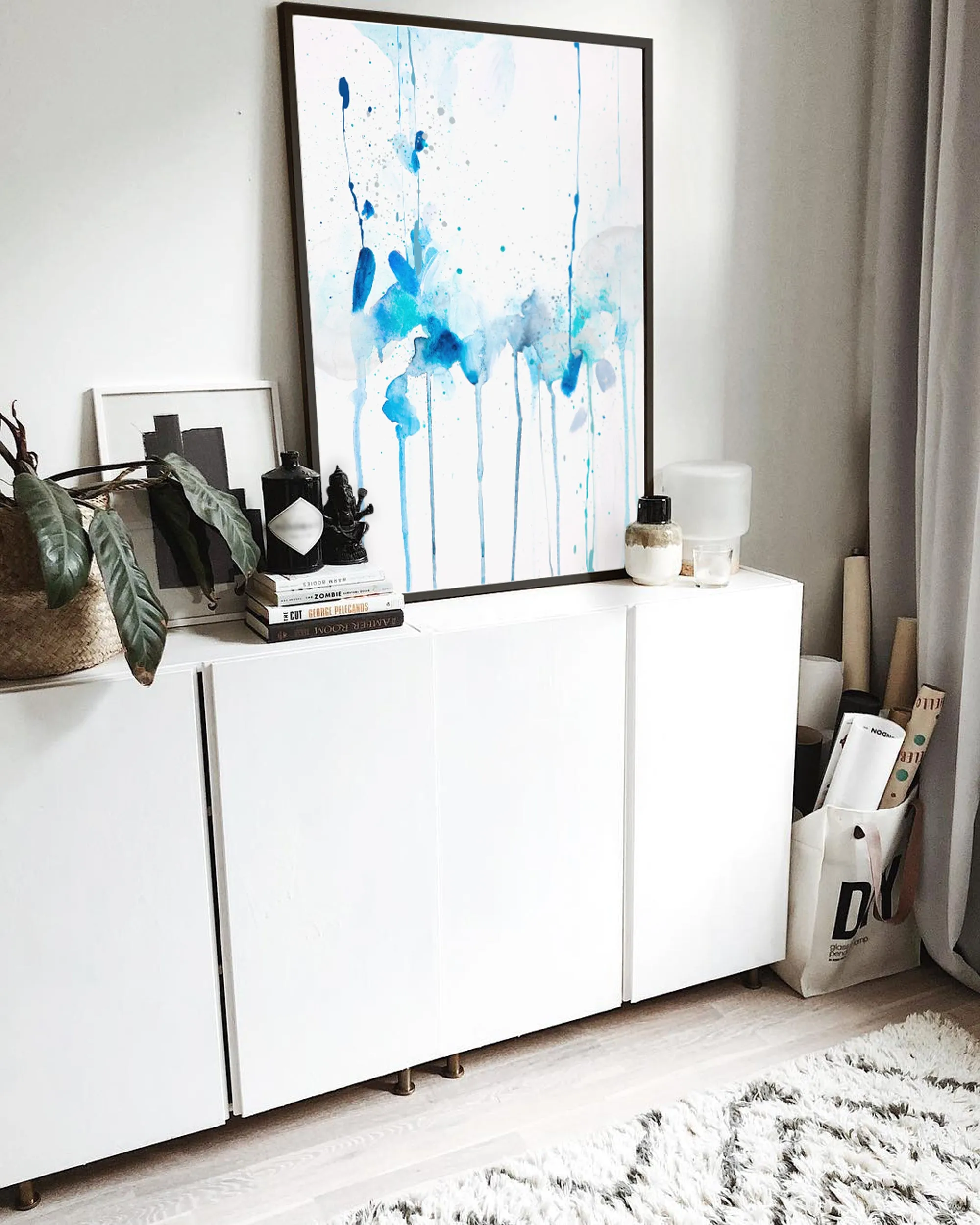 Abstract Wall Art Print 'Azure', Modern Abstract, Large Abstract Art, Abstract Wall Decor