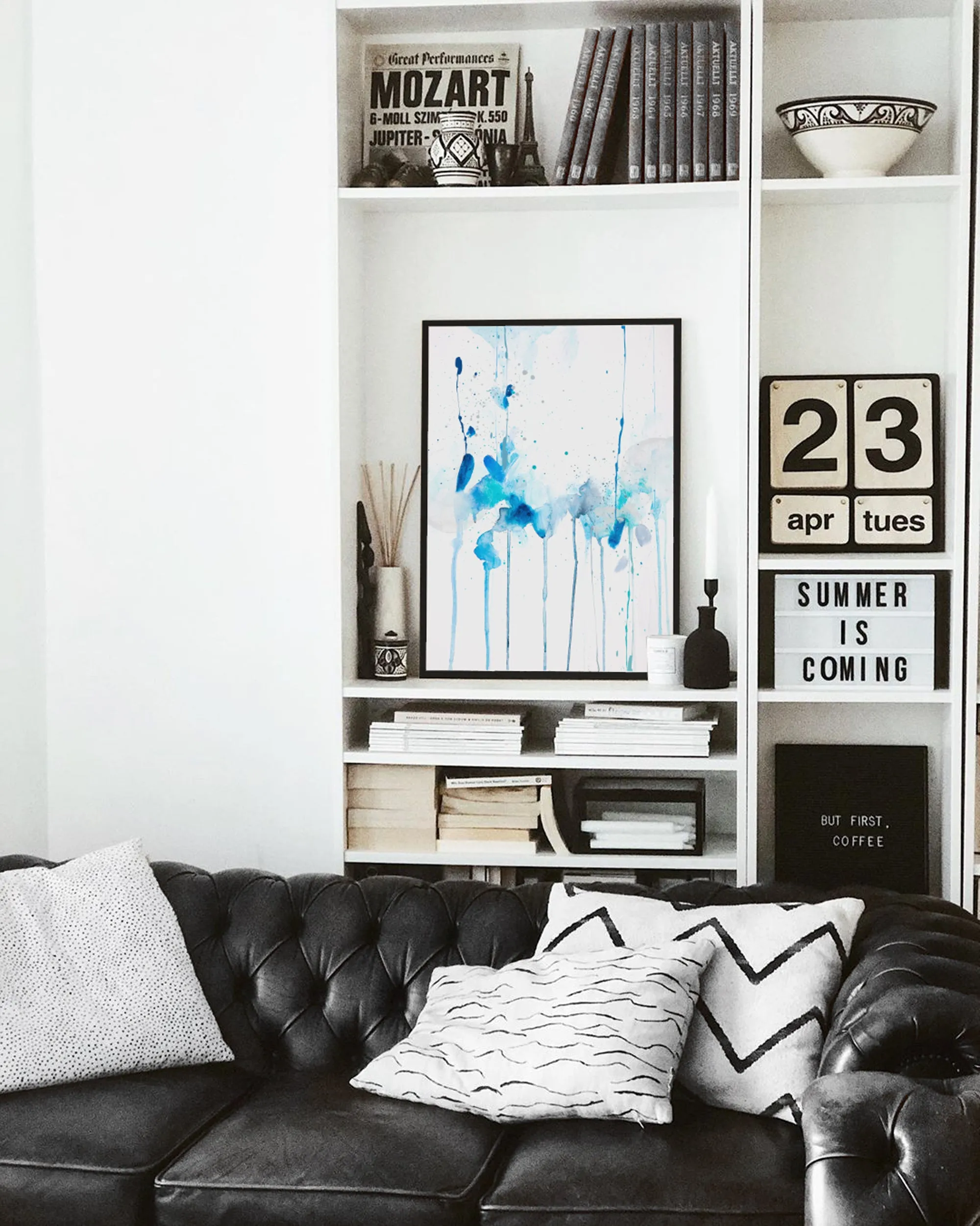 Abstract Wall Art Print 'Azure', Modern Abstract, Large Abstract Art, Abstract Wall Decor