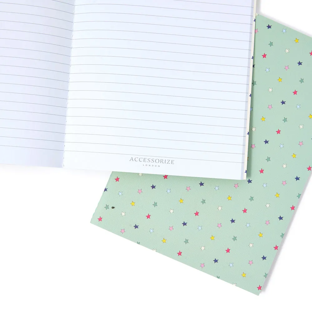 Accessorize London Girl's White London Print Notebook Pack Of 2