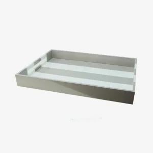 Addison Ross | Chiffon Grey Striped Ottoman Tray