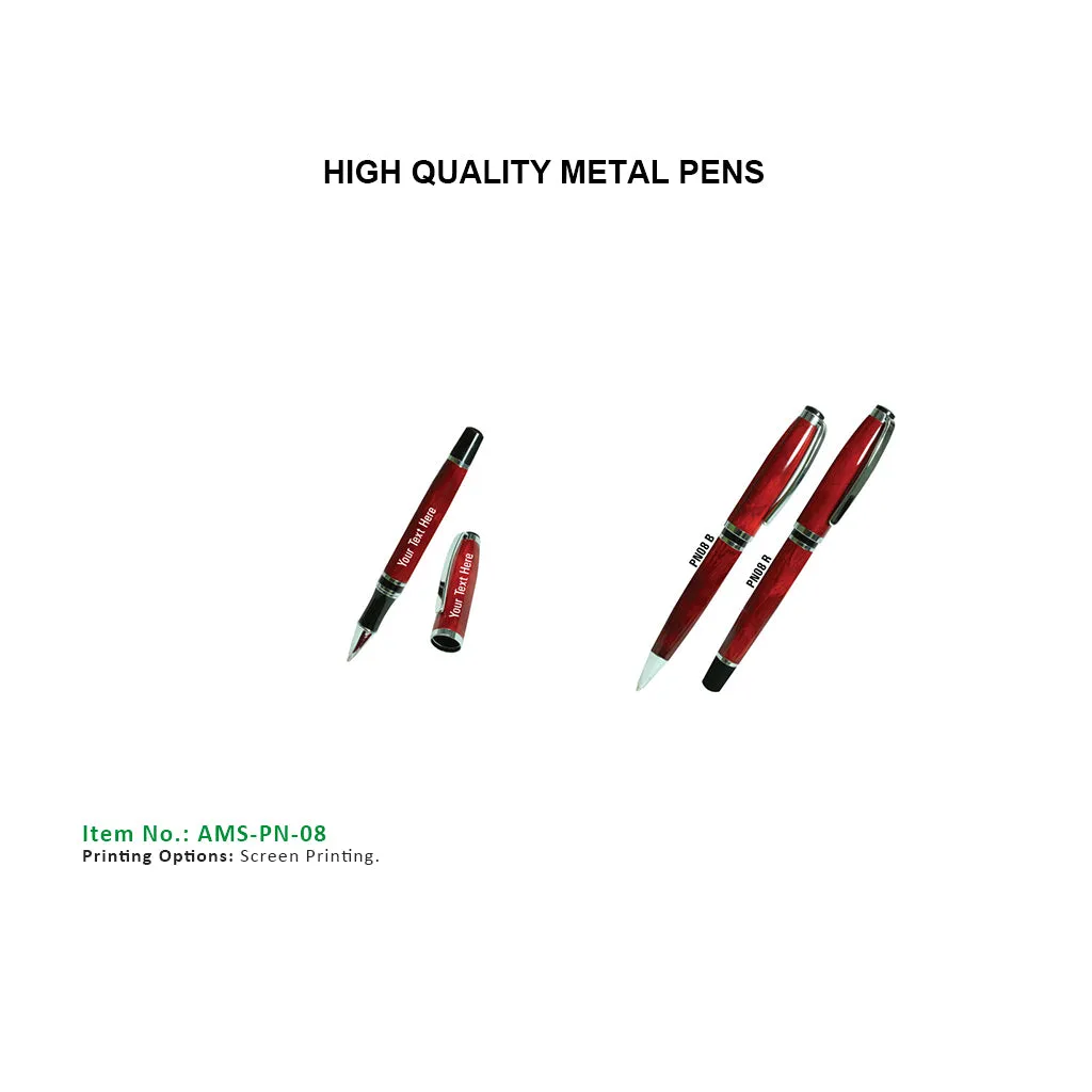 AMS-PN-08 - Metal Pen Maroon Color