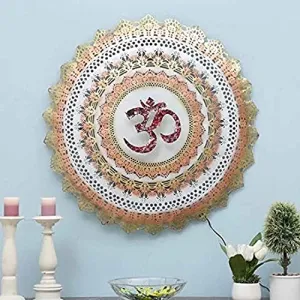 ANJNA Overseas Metal OM Circle LED Decor Wall Art DÉCOR for Home Decoration Powder coated Size-32x5x 32