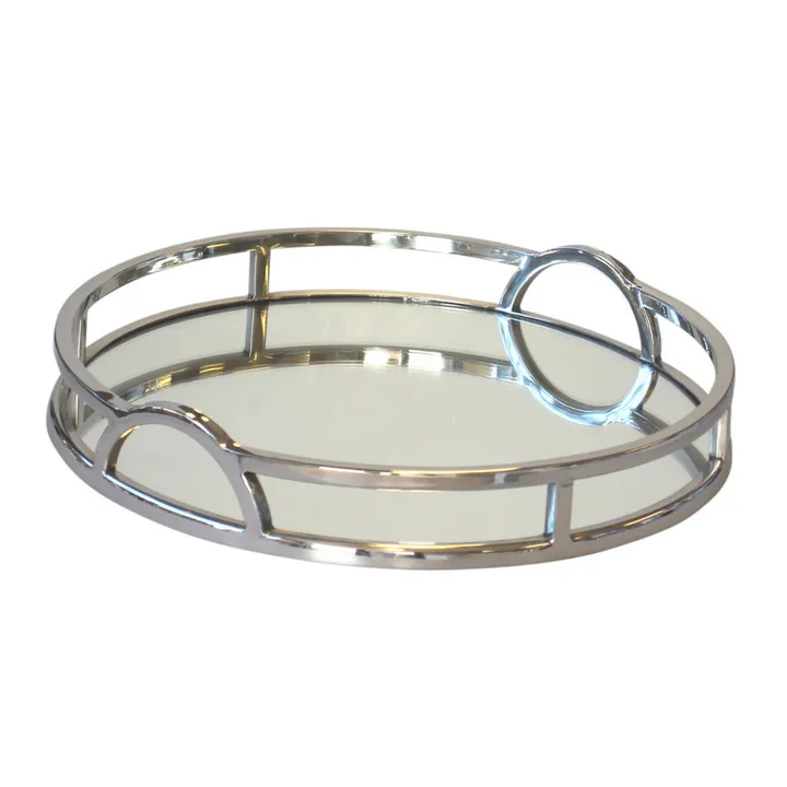 Arch Handle Mirrored Tray
