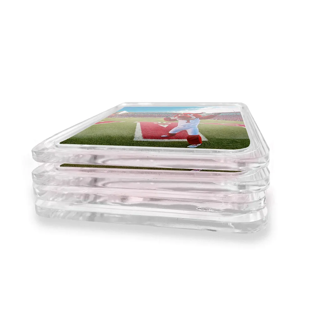 Arkansas Razorbacks - Big Red End Zone Drink Coaster