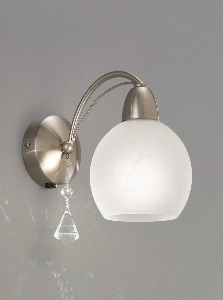 Athena 1/2Lt Wall Bracket - Satin Nickel/Bronze Finish