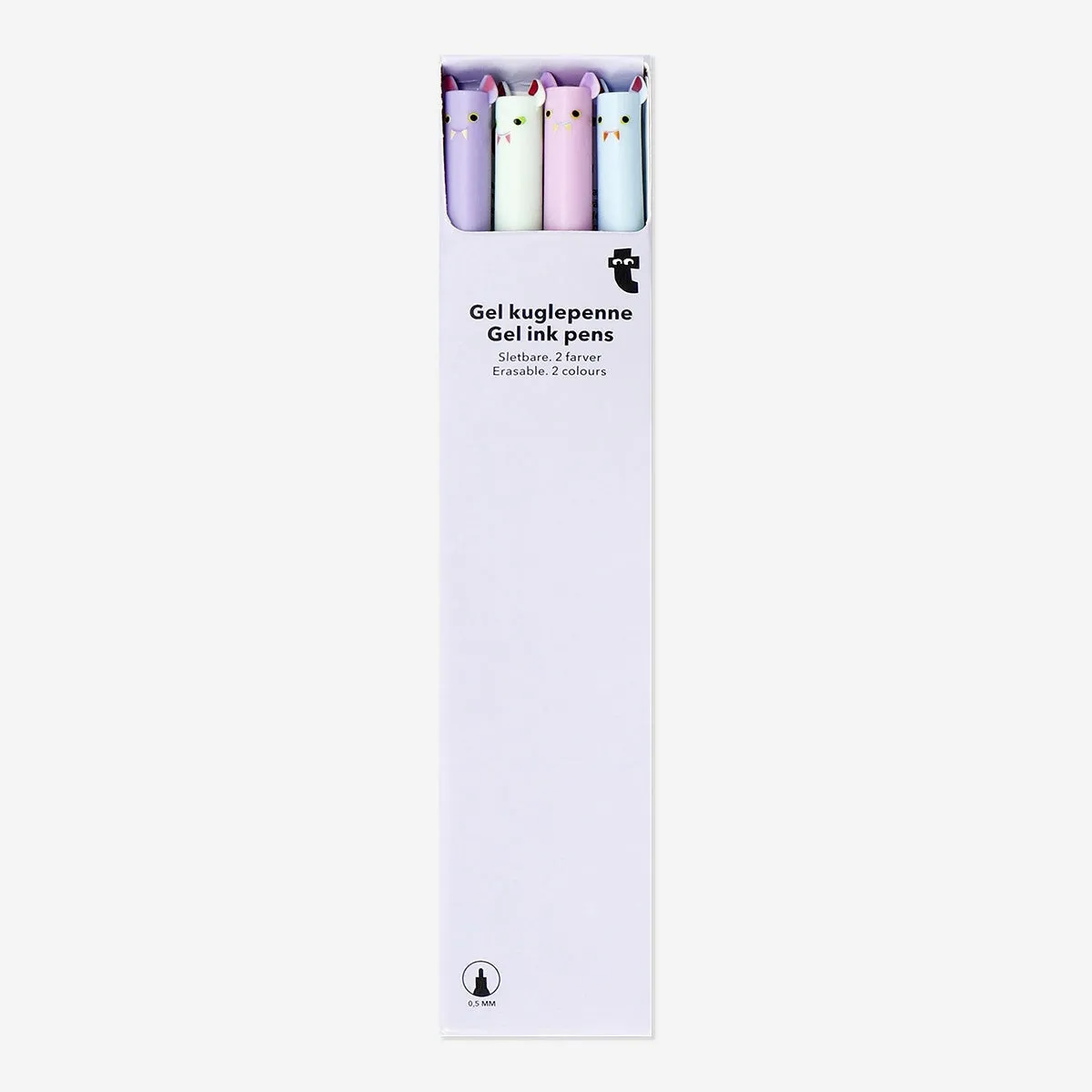Bat-Shaped Erasable Gel Ink Pens - 4 pcs