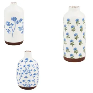 Blue Floral Bud Vase