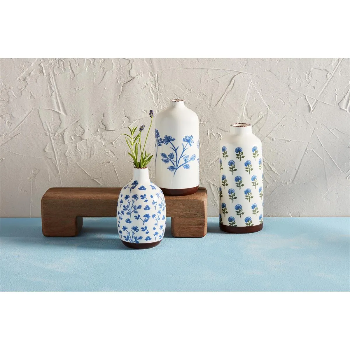 Blue Floral Bud Vase