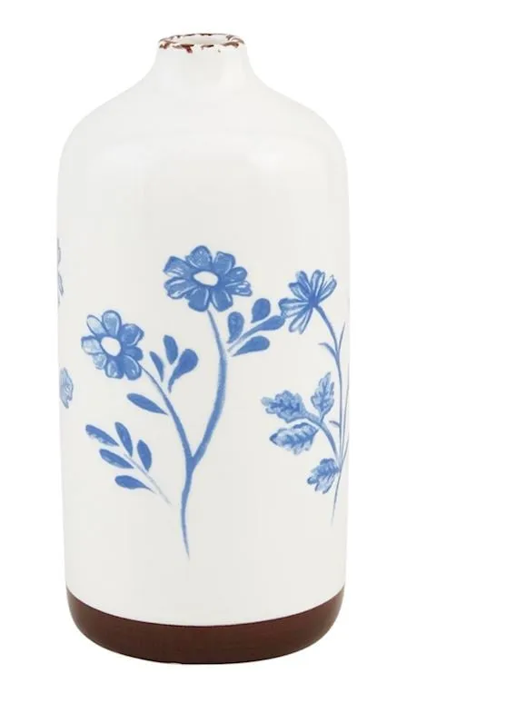Blue Floral Bud Vase