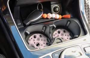 Blush Spider Halloween Car Coasters