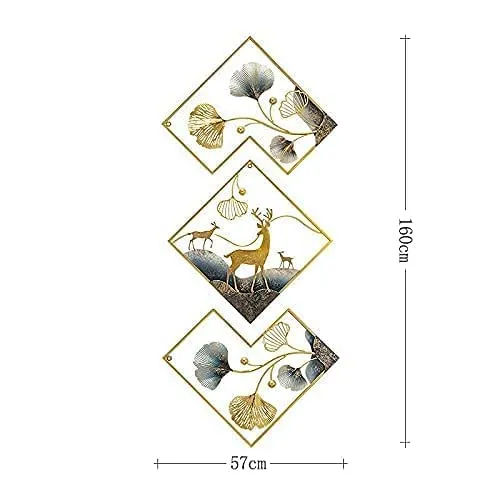 Brass Design Studio Home Metal Flower Multi Wall Art Decor Large Indoor Wall Hanging Sculptures, Natural Art Home Decoration For Home - 55 Cm