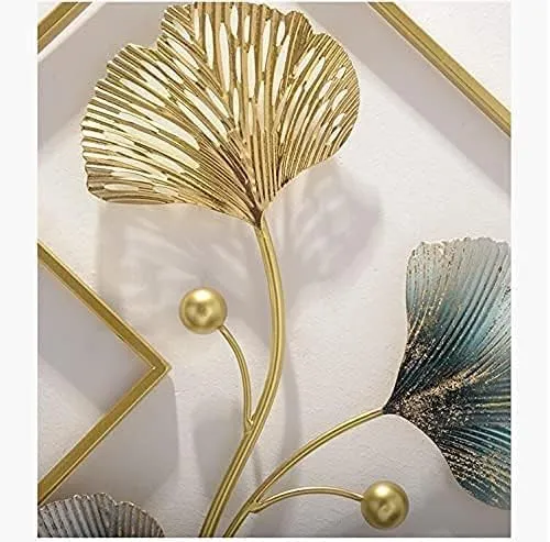 Brass Design Studio Home Metal Flower Multi Wall Art Decor Large Indoor Wall Hanging Sculptures, Natural Art Home Decoration For Home - 55 Cm