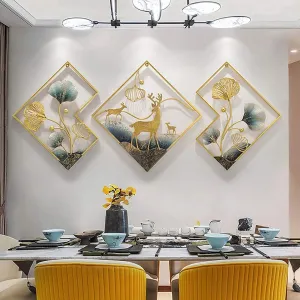 Brass Design Studio Home Metal Flower Multi Wall Art Decor Large Indoor Wall Hanging Sculptures, Natural Art Home Decoration For Home - 55 Cm