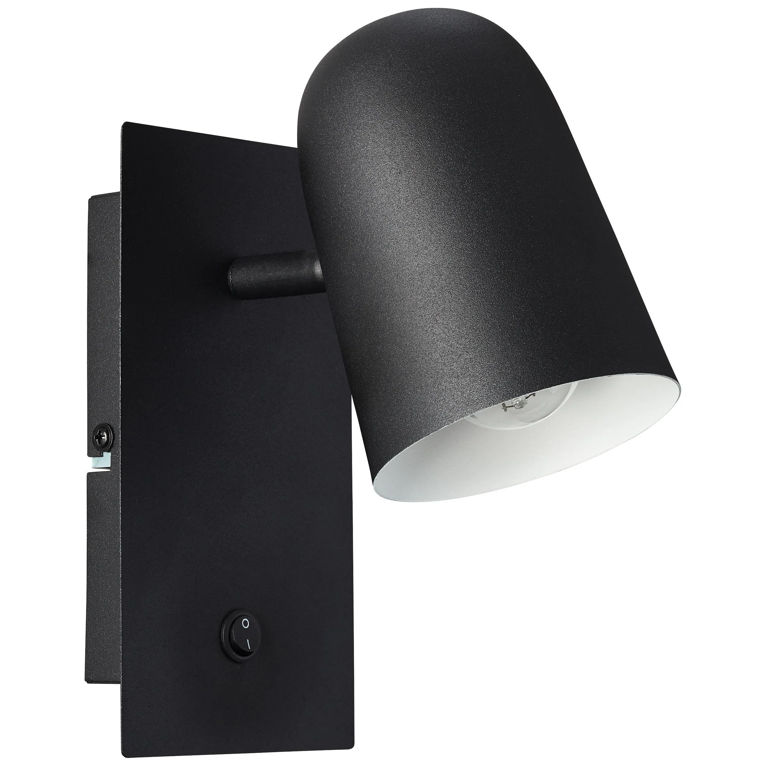 Brilliant 1 Light 18W Ayr Wall Spotlight with Switch - Black Matt | 42411/06