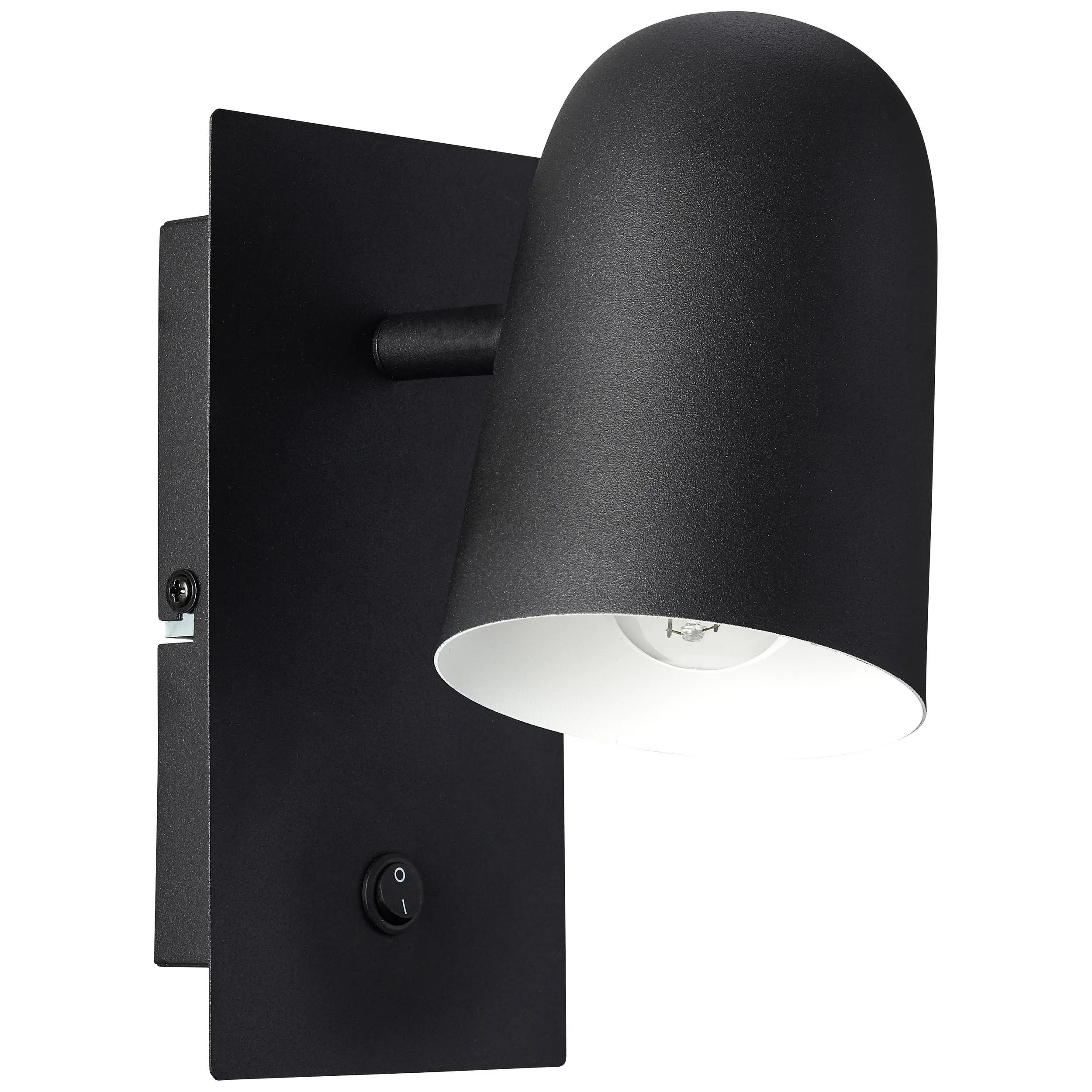 Brilliant 1 Light 18W Ayr Wall Spotlight with Switch - Black Matt | 42411/06