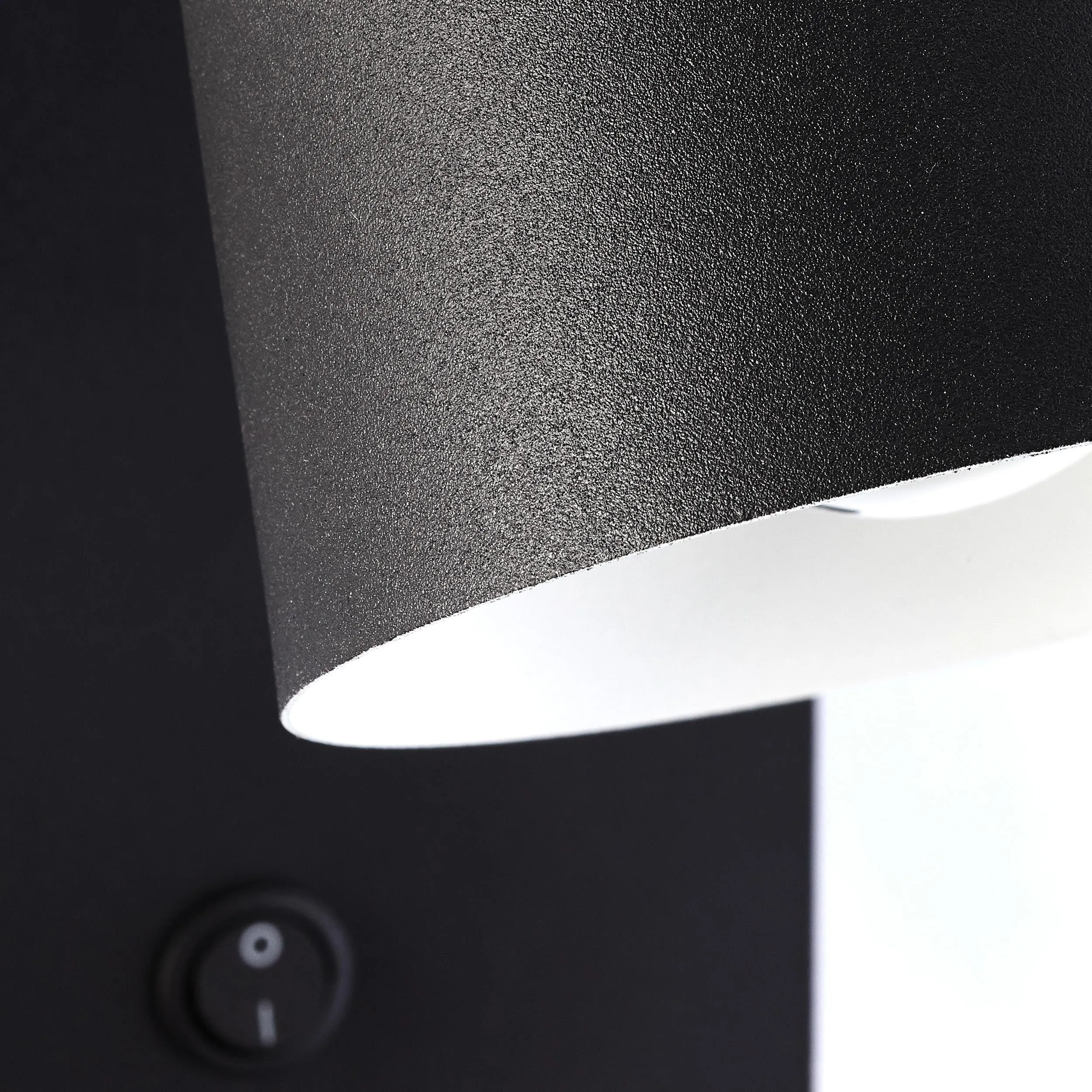 Brilliant 1 Light 18W Ayr Wall Spotlight with Switch - Black Matt | 42411/06