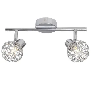 Brilliant 2 Light 66W Virgo Spotlight - Chrome | 02213/15