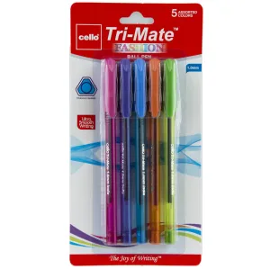 Cello Tri-Mate Fashion Pens, Assorted (60 pens per unit) #153246 (A-3)