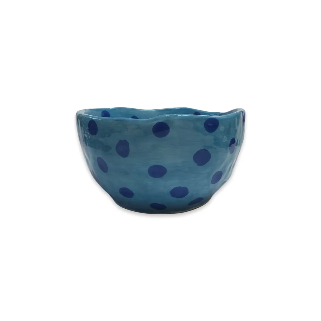 Ceramic Dot Bowl - Blue
