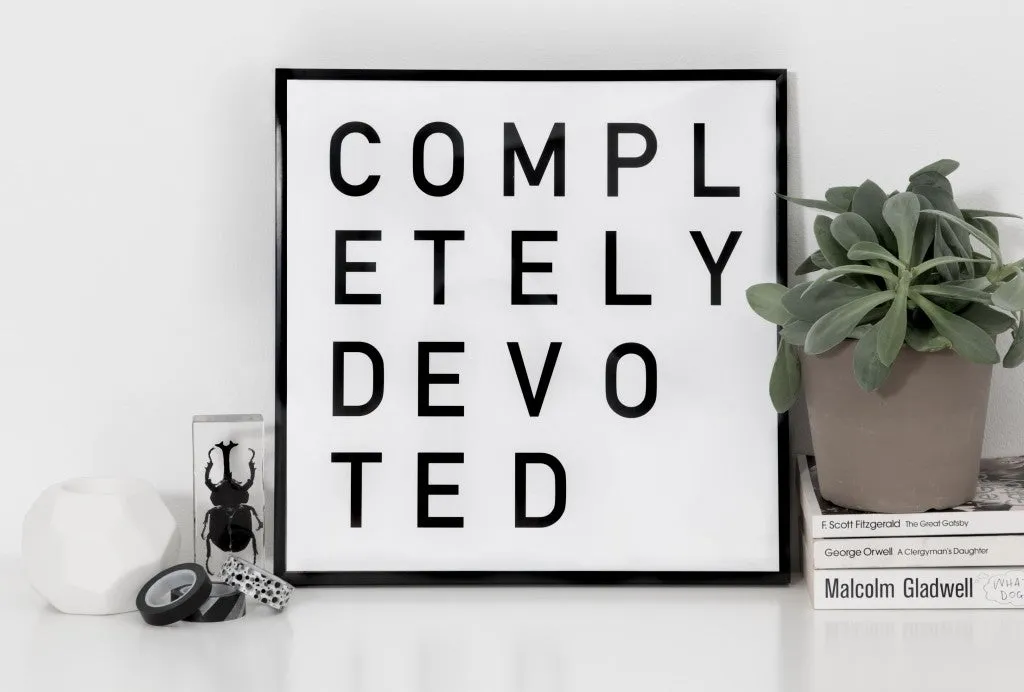 Completely Devoted print 30x30cm Unframed by SOOuK