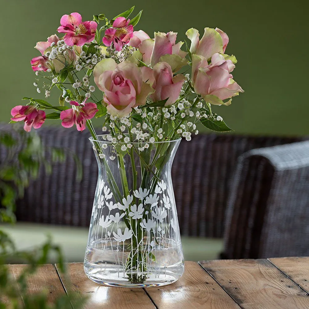 Dartington Crystal 21cm Bloom Cosmos Bunch Vase