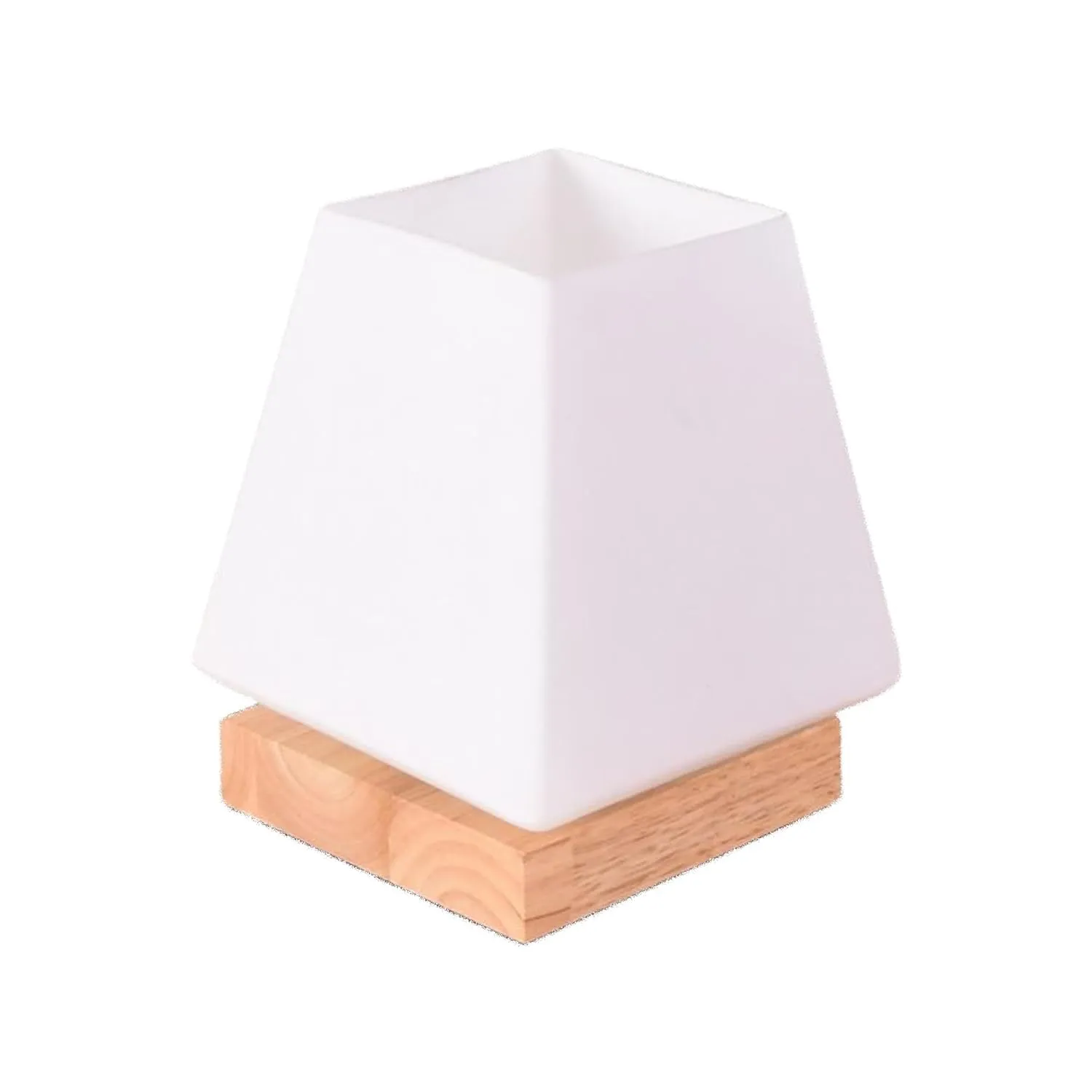 Ekhasa Wooden Dimmable Bedside Lamp | Table Lamps for Home Decoration with Diffused Glass Shade | Side Table Lamp for Living Room | Bed Side Lamp for Bedroom | Aesthetic Night Bed Lamps for Bedroom