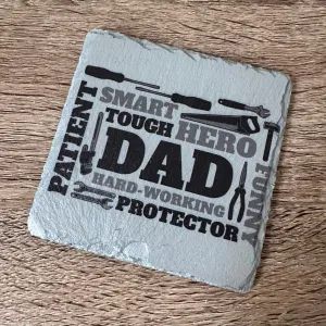 Fathers Day Slate Coasters - Why We Love Dad