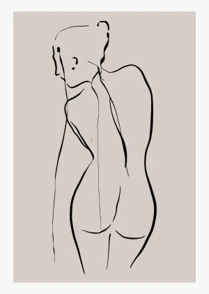 Female Nude Line Art Abstract Wall Art Print (7)