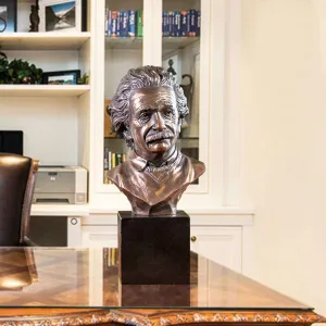FINEST Indoor Bronze Albert Einstein Bust Sculpture FB-066