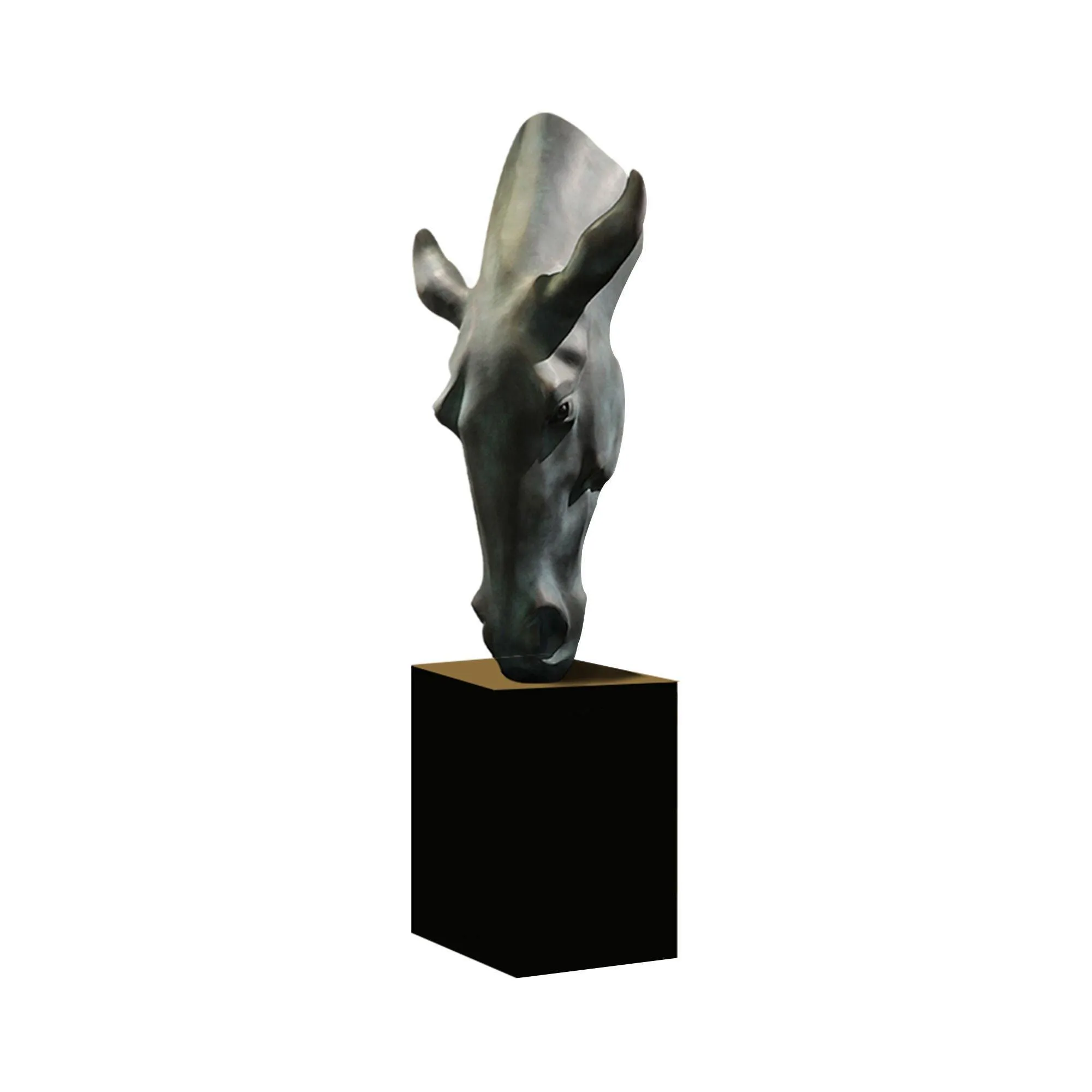 FINEST Indoor Modern Abstract Bronze Horse Head Sculpture On Sale FB-011