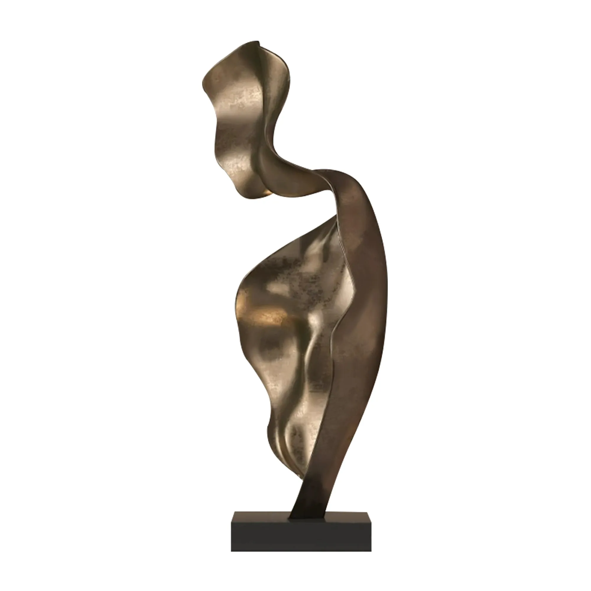 FINEST Modern Abstract Gold Metal Indoor Sculpture FS-091