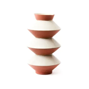 Flake Rim Vase Z8 - Ivory