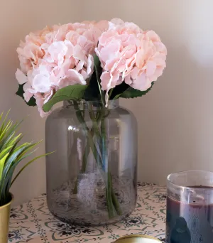 French hydrangea  Light Pink- Set of 2