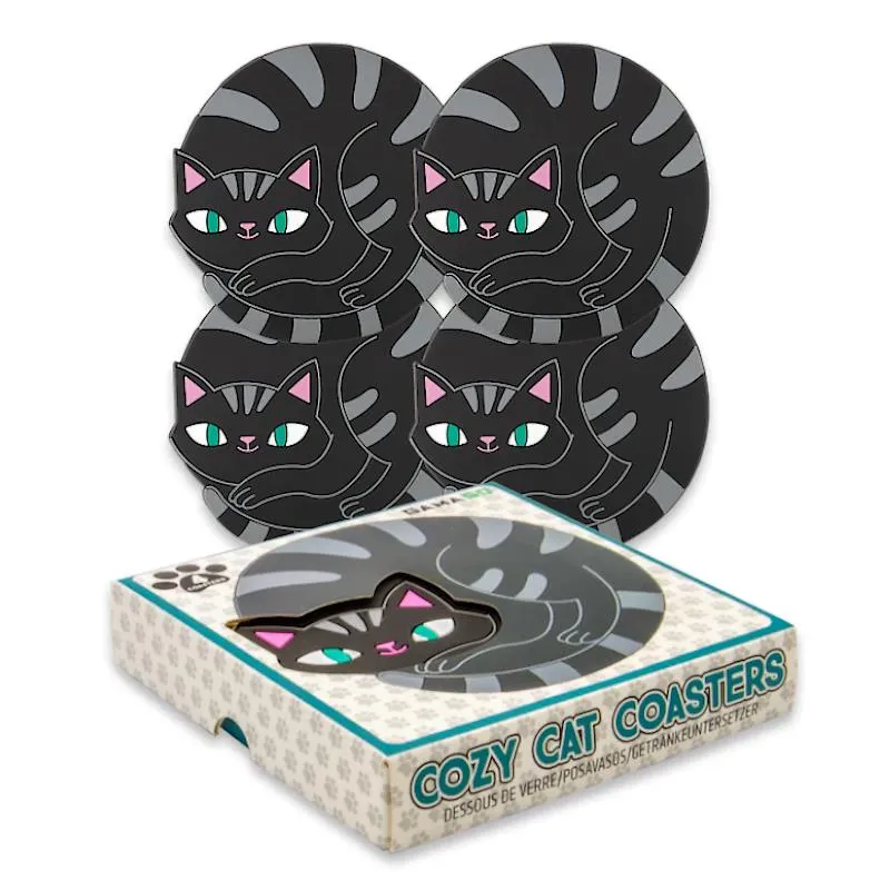 GAMAGO Silicone Coasters 4pk - Kitten