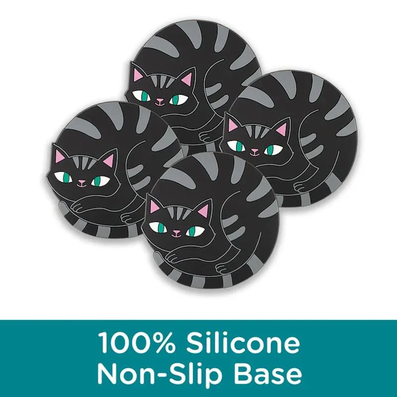 GAMAGO Silicone Coasters 4pk - Kitten