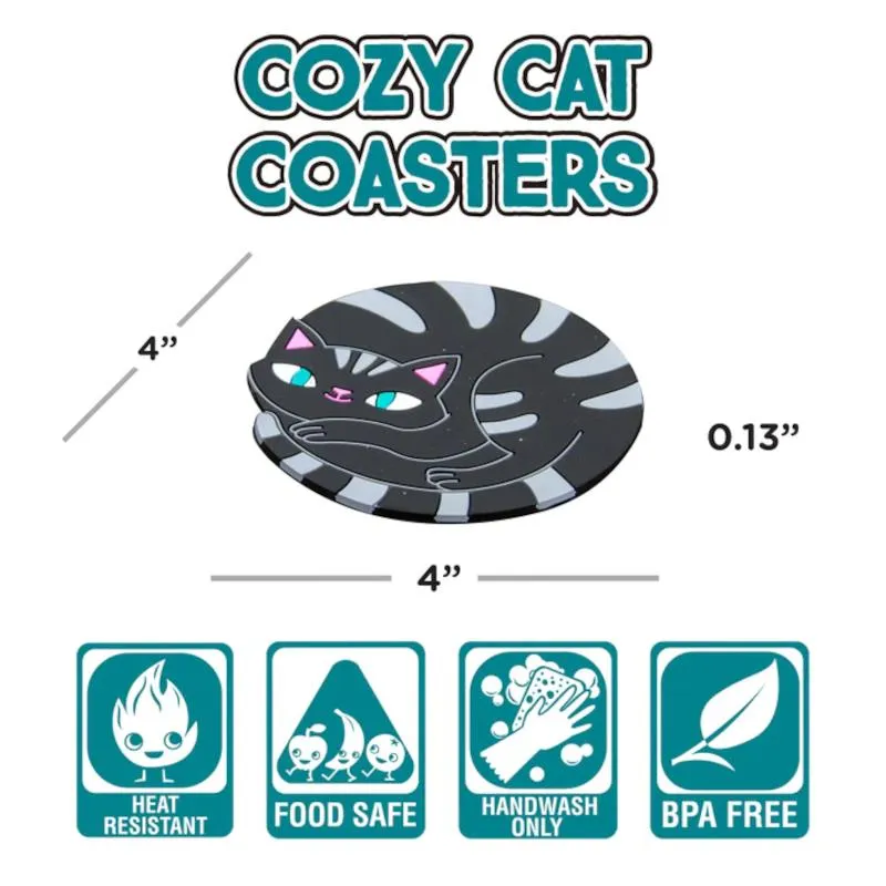 GAMAGO Silicone Coasters 4pk - Kitten